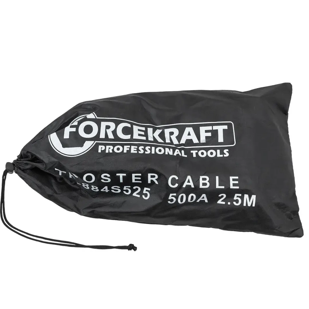 Стартовые провода 500 Aмпер, 2.5м (морозостойкая изоляция), в чехле FORCEKRAFT FK-884S525