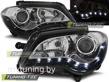 Передние фары daylight black для VW Touran