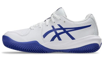 Детские Кроссовки теннисные  Asics Gel-Resolution X GS Clay - white/dark cobalt