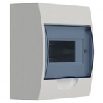 Щит навесной пластиковый ЩРН-П-8 8 модулей с прозрачной дверкой IP41 ИЭК (электрический шкаф) MKP12-N-08-40-20