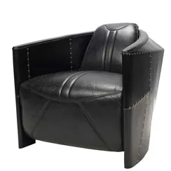 Кресло RS114, черная кожа