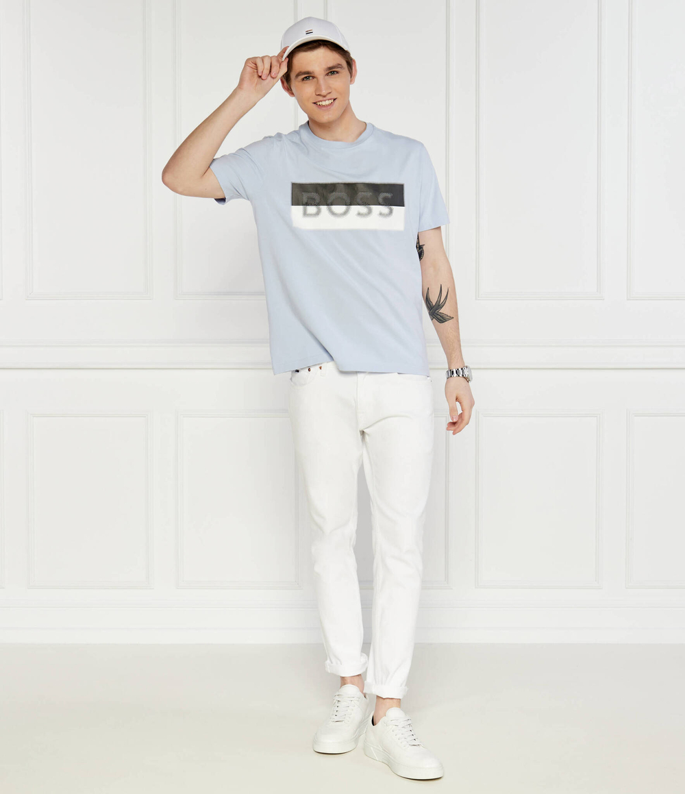 Футболка BOSS GREEN - голубой(50512998)