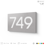 Номер на дверь 749, табличка на дверь для офиса, квартиры, кабинета, аудитории, склада, серая 120х70 мм, Айдентика Технолоджи
