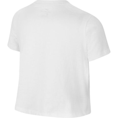Футболка для девочки теннисная Nike Sportswear Crop Futura Tee - white/black/black