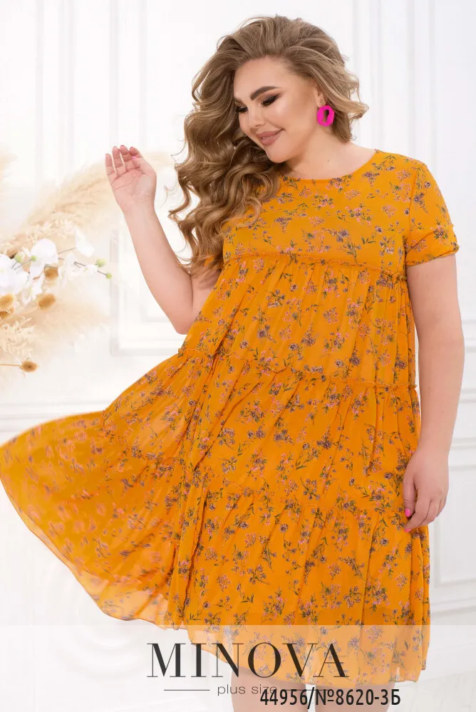 Платье 8620-3Б-желтый Minova