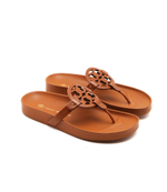 кожаное вьетнамки miller cloud TORY BURCH - светло-коричневый(81032)