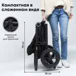 Коляска детская прогулочная BubaGo арт.BG 132-AL-4 MODEL BASS color/ цвет Black / Черный