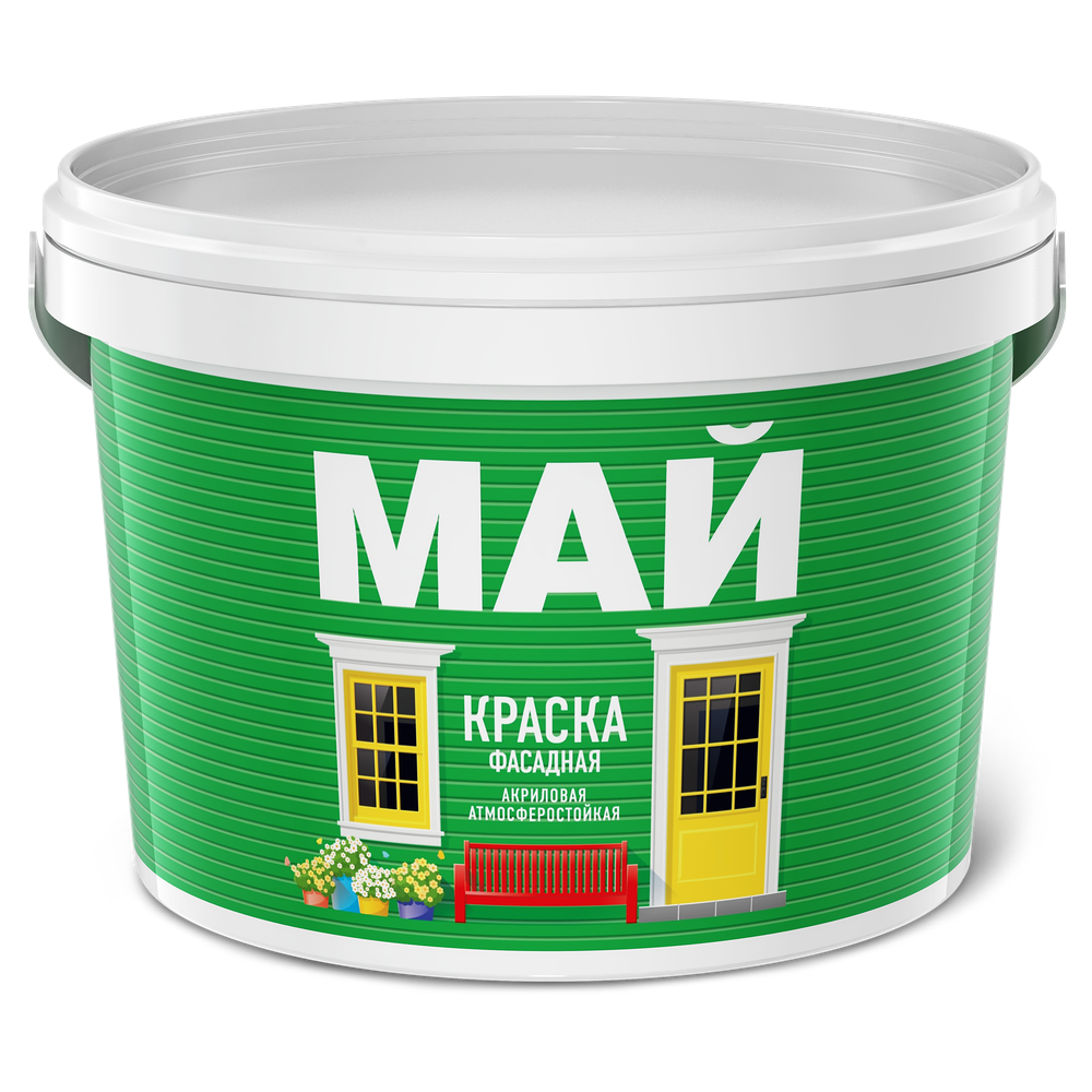 Краска МАЙ фасадная белая