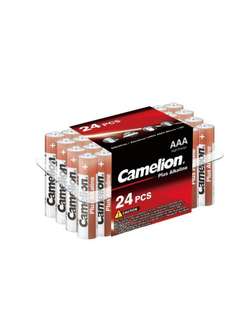 Элемент питания алкалиновый AAA/LR03 1.5В Plus Alkaline LR03-PB24 (уп.24шт) Camelion 7615