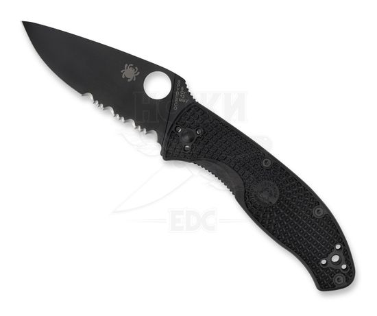 Складной нож Spyderco Tenacious Lightweight 122PSBBK c клинком из стали 8Cr13MoV, рукоять FRN