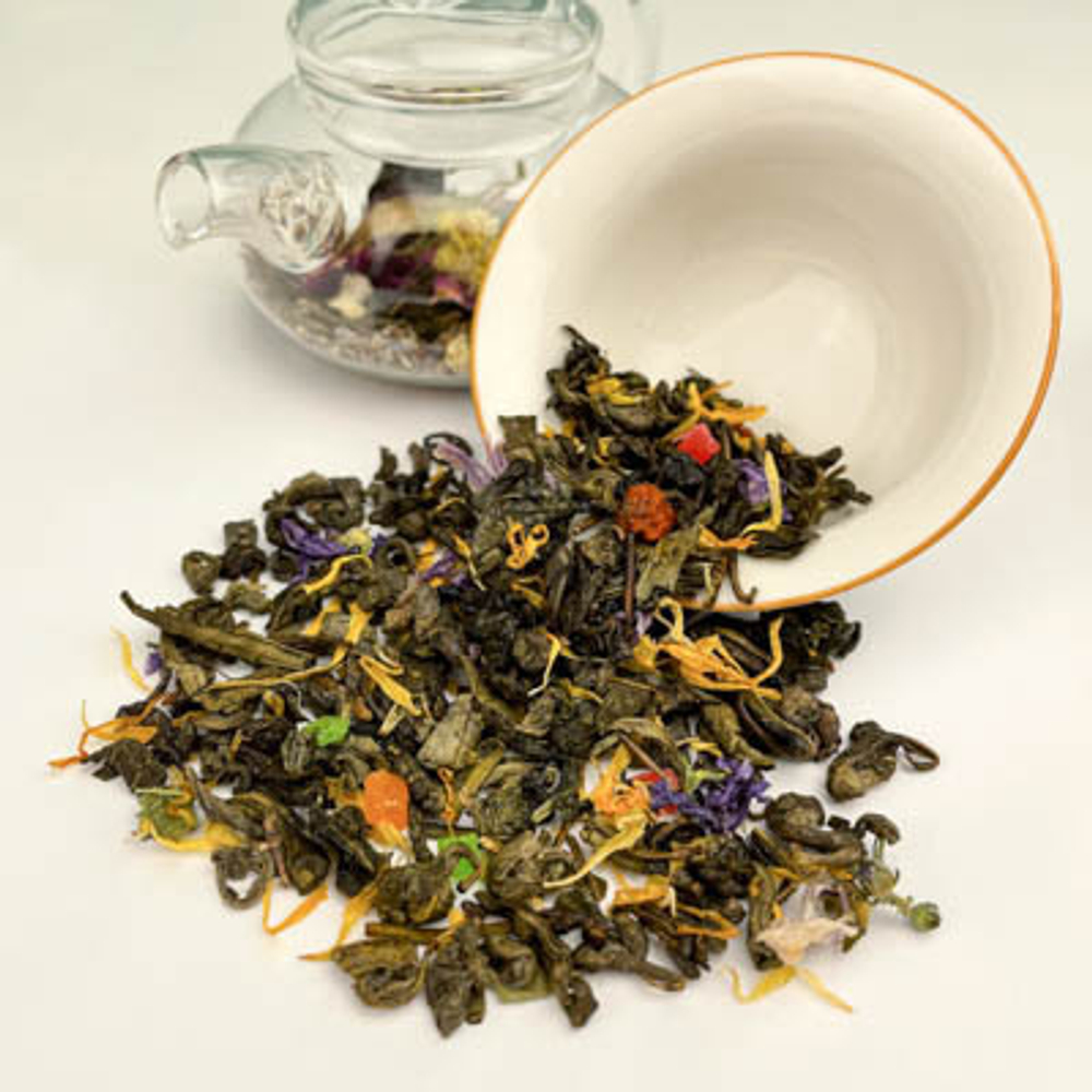Зеленый чай BERRY-TEA "Королевская звезда"  | 18гр под стакан | Эконом