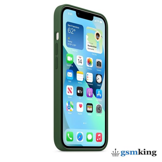 Apple Silicone Case with MagSafe iPhone 13 Clover «Зелёный клевер» MM263ZE/A