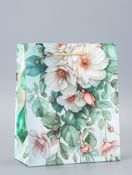Пакет подарочный ламинированный «Цветочный рай» 18×22.3×10 см, 10953718, Китай