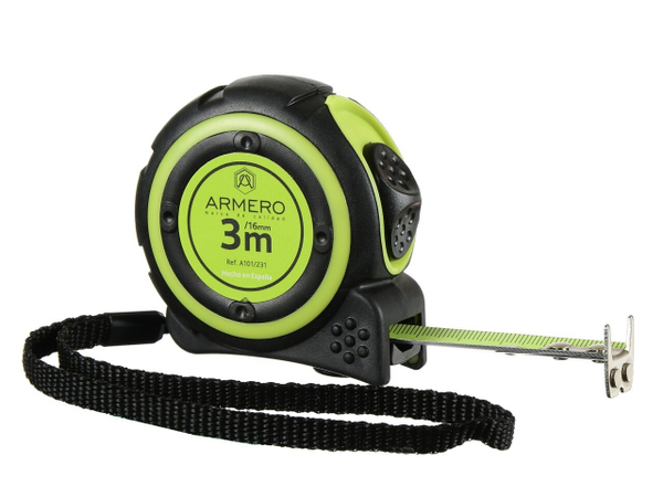 Рулетка Armero A101/231 с 2 фиксаторами, 3м/16мм