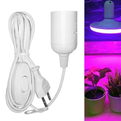 Патрон DORI для лампы E27, подвесной со шнуром 3,5 м., вилкой и выключателем / удлинитель для рассады