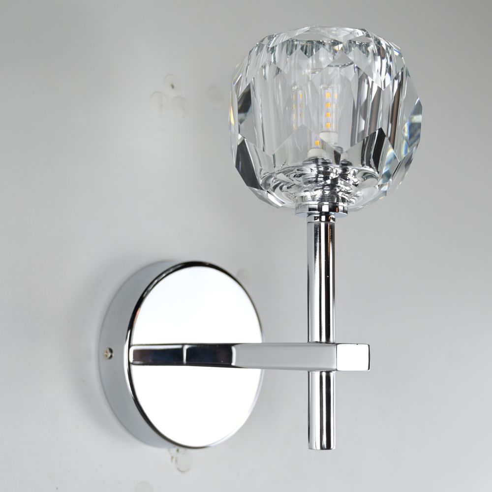 Бра Boule De Cristal Single Sconce Chrome By Imperiumloft