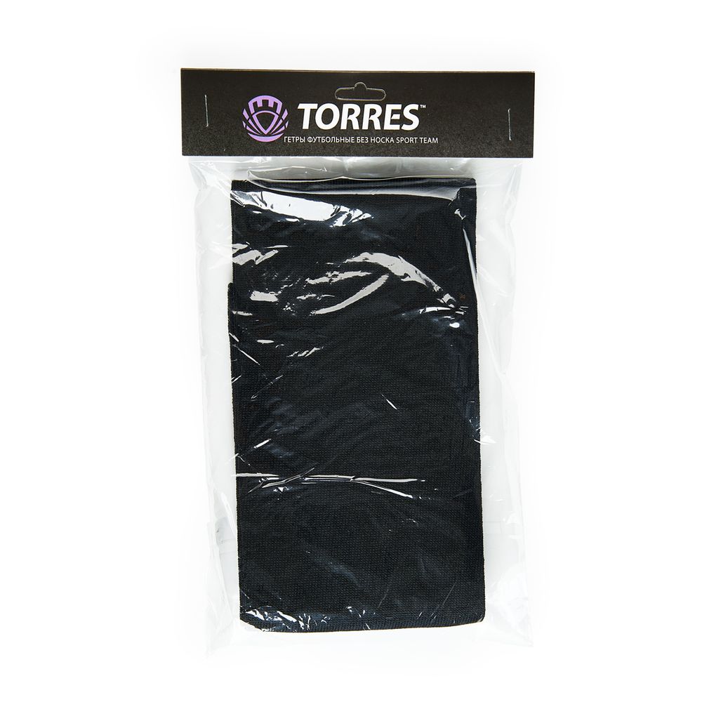Гетры футбольные профессиональные TORRES Sport Team БЕЗ НОСКА FS11010-02-39-41, размер 39-41, черный