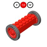 Мост без элементов фаркопа с колесами для GigaBloks