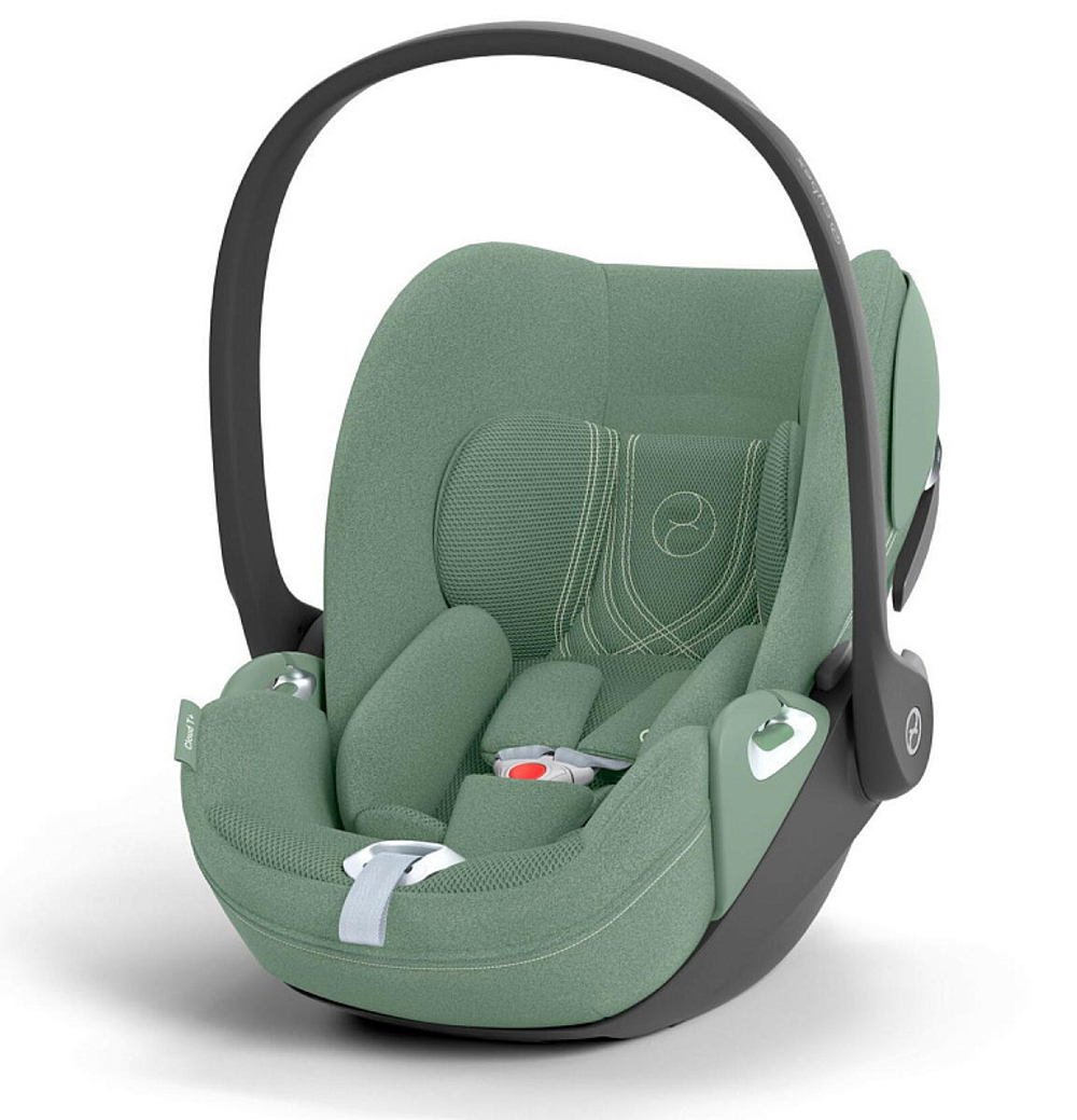 Коляска 3 в 1 Cybex Priam IV Rosegold complete и автокресло Cloud T i-Size Leaf Green Plus Peach Pink