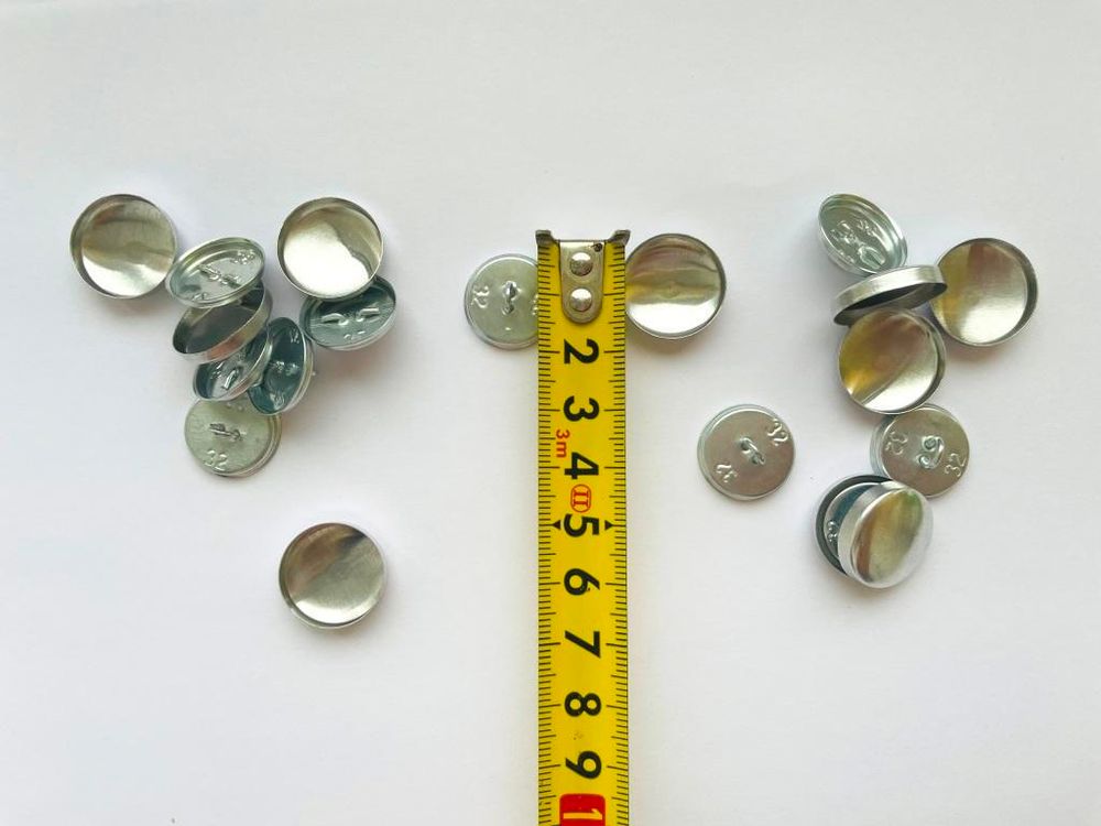 Пуговицы для обтяжки тканью № 32 металл (фасовка 10 шт)