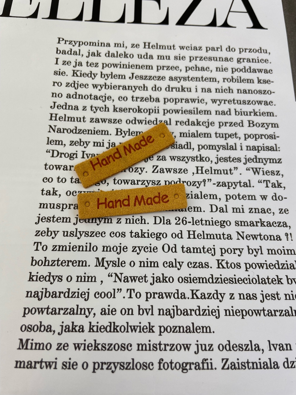 HAND MADE ЖЕЛТЫЙ - Нашивка 4х1см (1244)