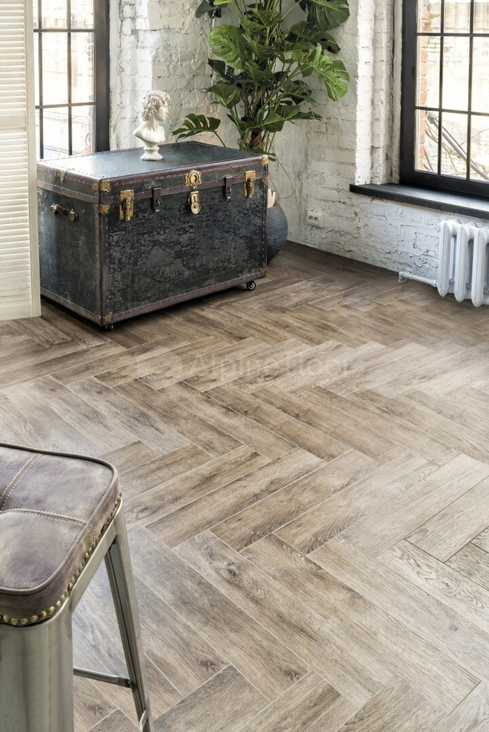 Alpine floor EXPRESSIVE PARQUET ЕСО10-6 АМЕРИКАНСКОЕ РАНЧО A 43кл 4V-GROOVE 6мм, 20шт/уп/1,48м2)