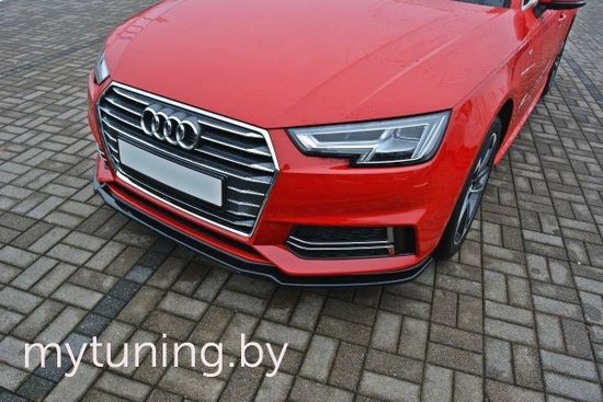 Сплиттер бампера переднего V.3 для AUDI S4 / A4 B9 S-Line (15-...)