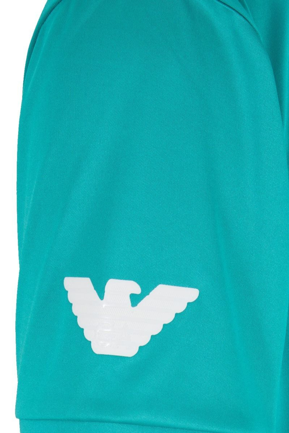 Мужское теннисное поло EA7 Man Jersey Polo Shirt - зеленый