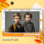 PSD-Шаблон фотокниги "Школьный день"