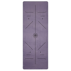 Тревел коврик для йоги Om Dark Purp 185*68*0,1 см из микрофибры и каучука