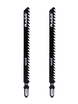 Пилки для лобзика по дереву и пластику 132 мм 2 шт T344D RAGE by VIRA