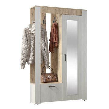 Франк bts Прихожая Шкаф МЦН крафт/ясень белый