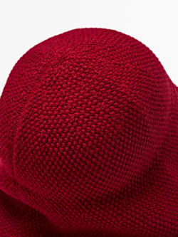 Massimo Dutti Шапка бини из смесовой шерсти, красный