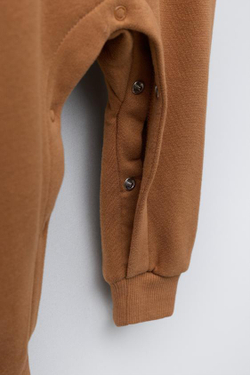 ZARA КОМБИНЕЗОН С ВЫШИВКОЙ «МИШКА», КАРАМЕЛЬНЫЙ