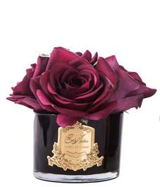 Букет из 5 красных роз в черной вазе, Cote Noire