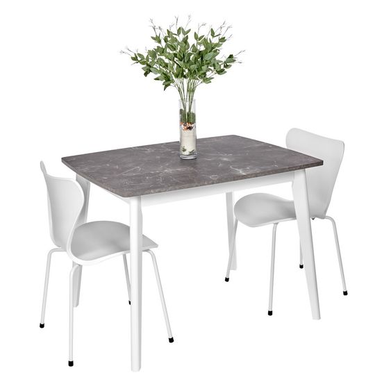 Комплект из 4-х стульев Seven Style белый с белыми ножками