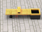 Лавка Rail Road с вазоном и подлокотником