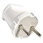 Вилка без заземляющих контактов Белый 6А 250В TDM  53341