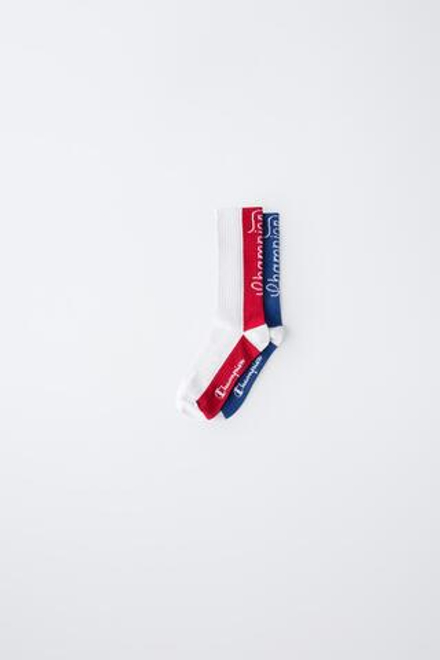 ZARA Х CHAMPION ® ВЫСОКИЕ НОСКИ, БЕЛЫЙ