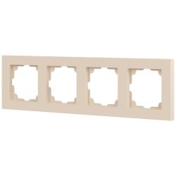 Рамка для розеток и выключателей Intro Accent 6-504-02 на 4 поста, СУ, слоновая кость