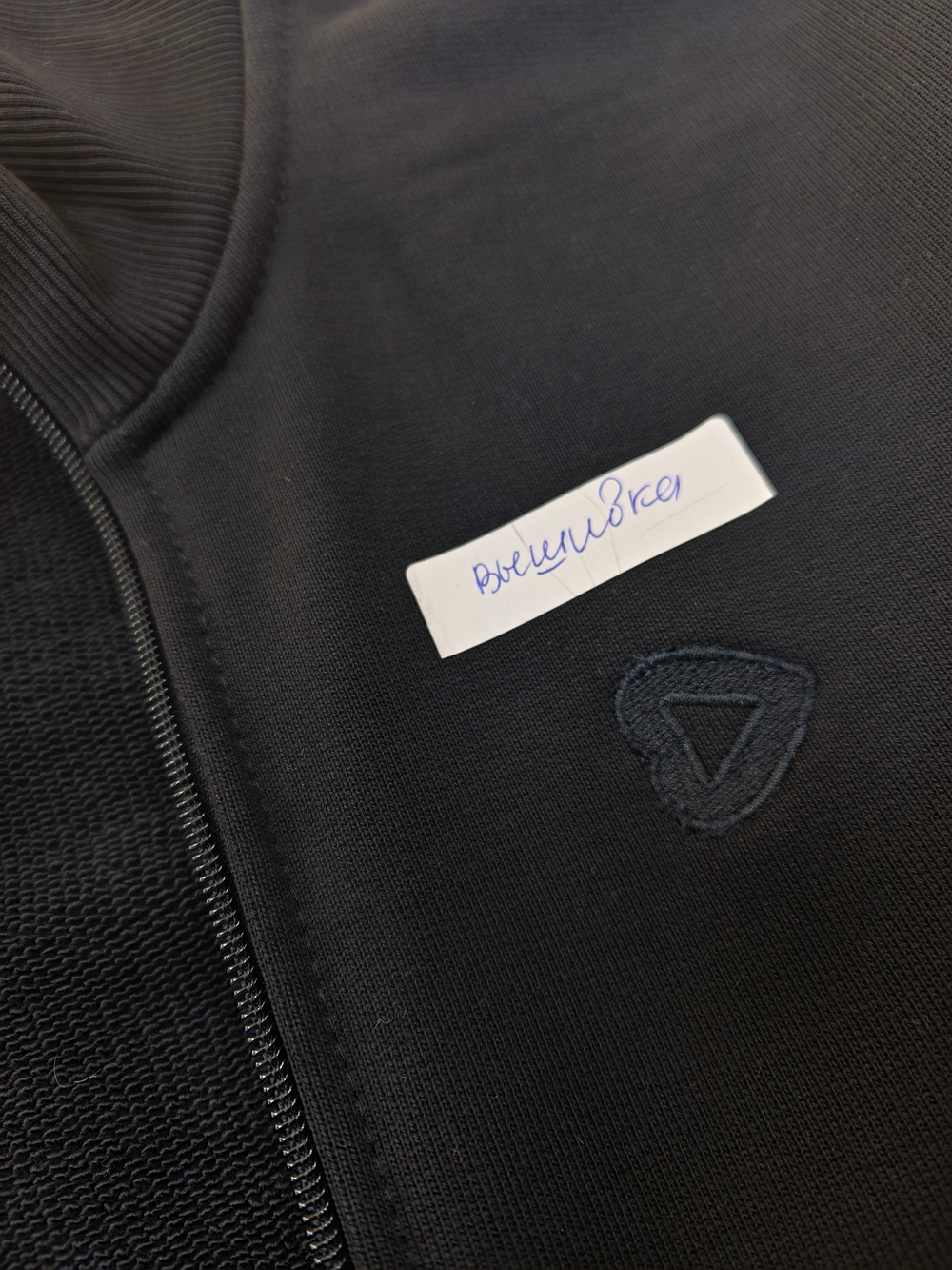 Свитшот на молнии, черный