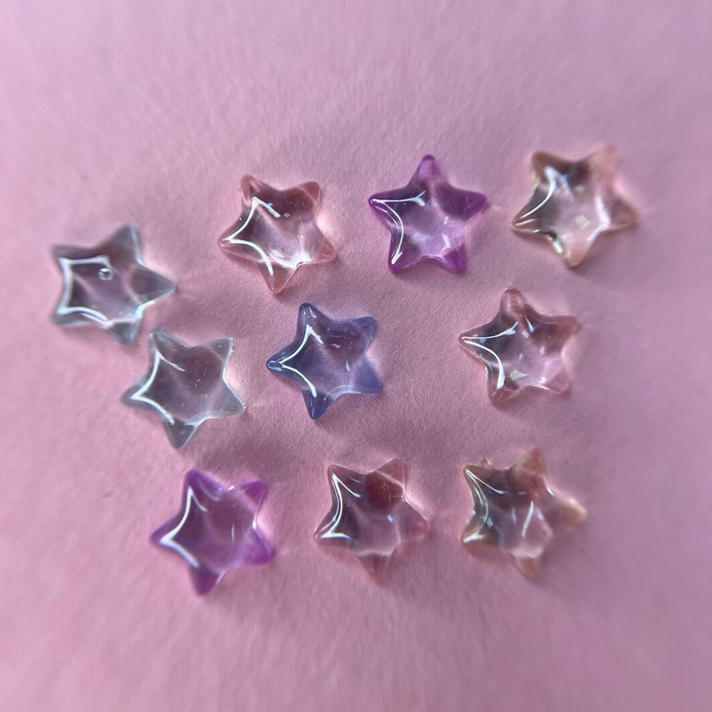 Zoo nail Фигурки объемные для дизайна Кристальные звездочки, 10шт