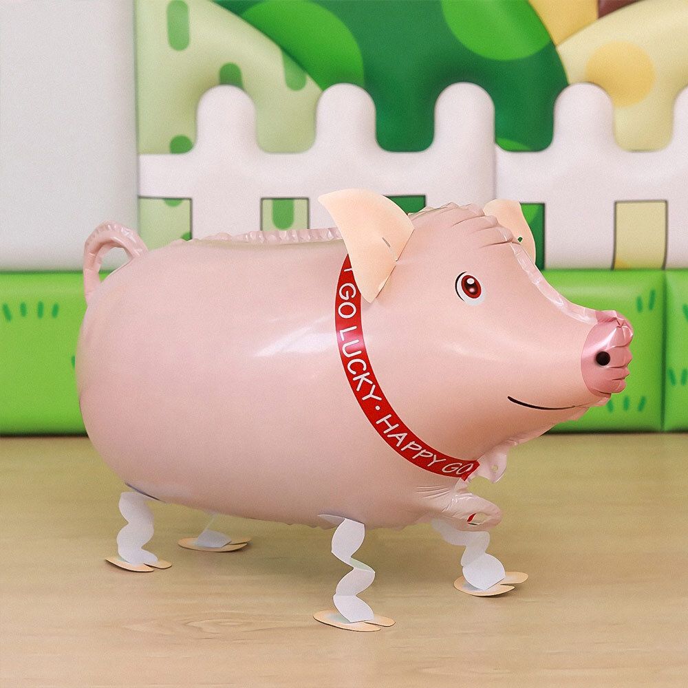 Шар (26"/66 см) Ходячая фигура, Поросенок 1 шт.