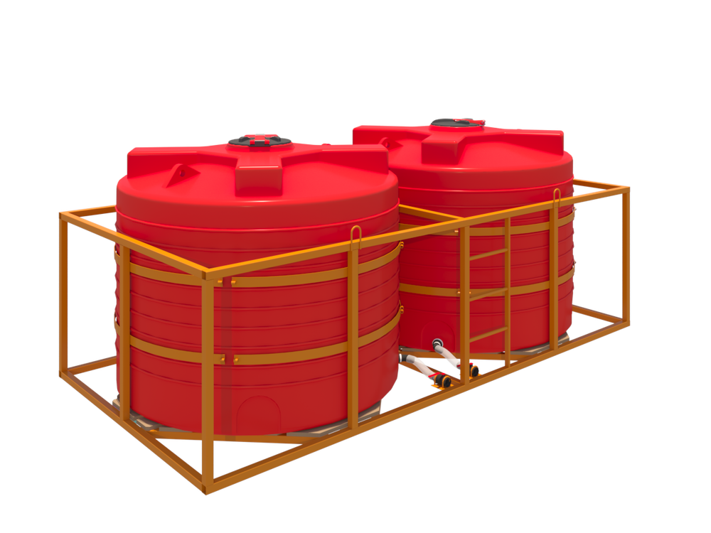 Кассета низкая 2*5000л СТАНДАРТ КАС Политим 10000 л.(4350x2190x1770см;красный) - арт.560804