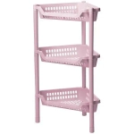 Полка угловая ЕВРО на колесах (3 секции) чайная роза 0,57,38х0,27м (комплект 6 шт)