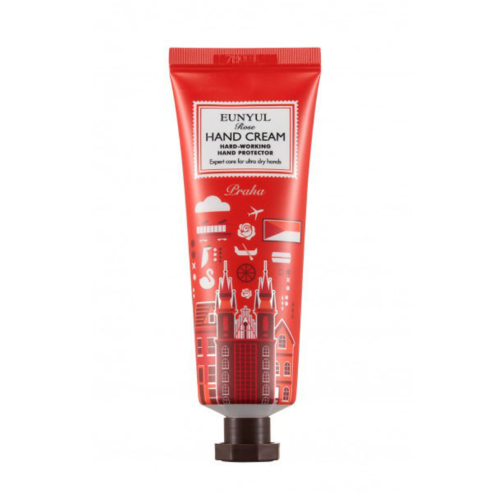 Крем для рук с экстрактом розы серия Города мира Прага Eunyul Rose Hand Cream 50г