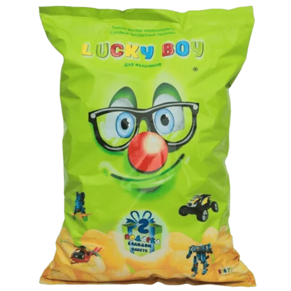 Кукурузные палочки Lucky Boy с подарком для мальчиков 200 гр