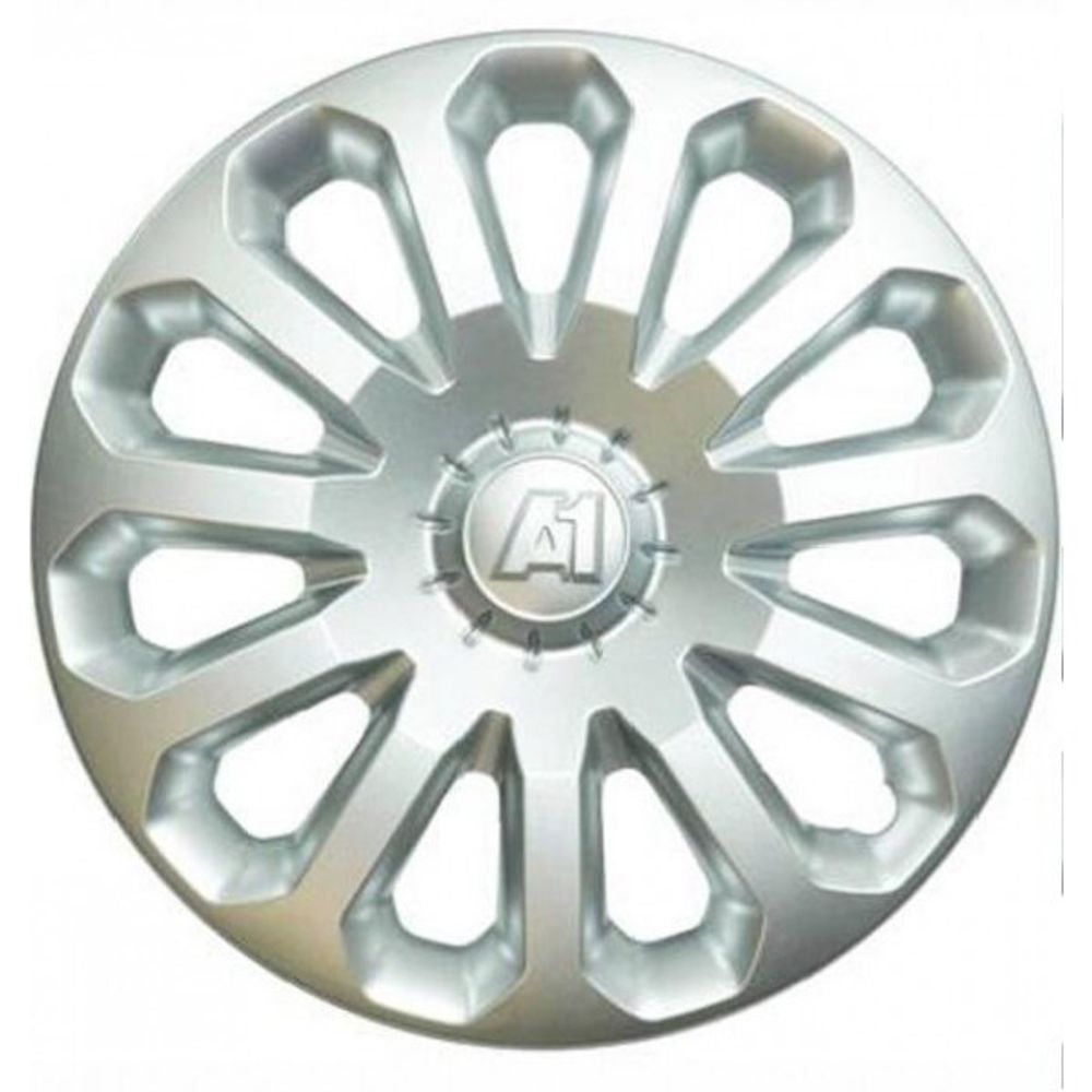 Колпак колеса R15 A-1 серебристый (в мешке 4 упак) (LION)