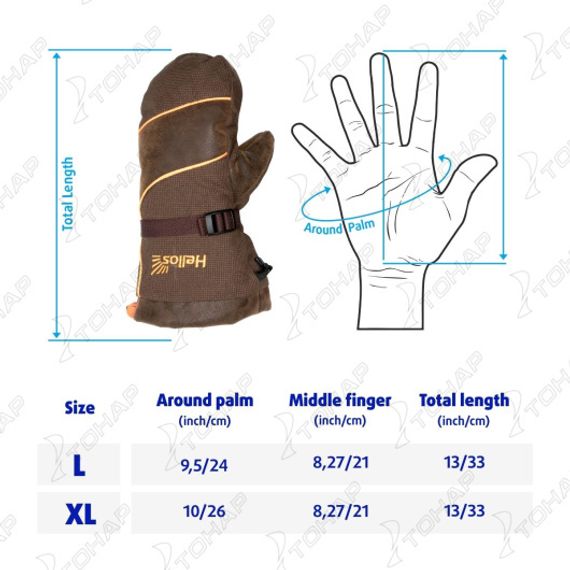 Рукавицы Helios Kevlar, Мембрана Bratheble размер XL