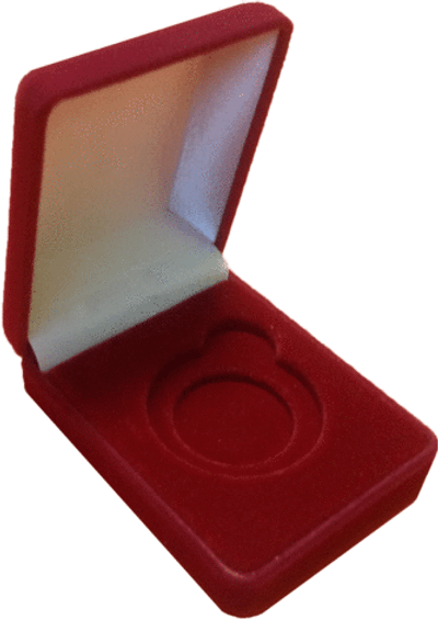 Футляр флокированный, прямоугольный, 60х75х31 мм